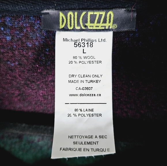 DOLCEZZA | wool blend striped cropped sleeve sweater cardigan - Picture 5 of 5